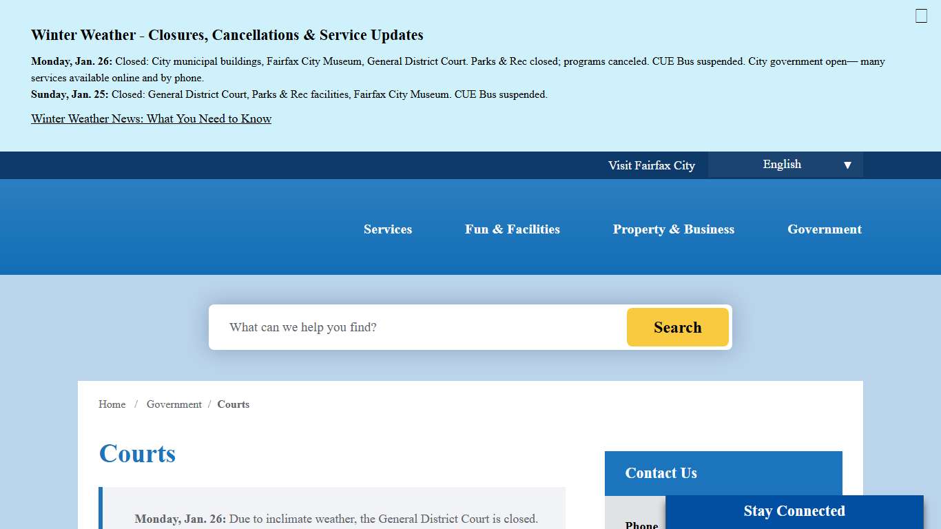 Courts City of Fairfax, VA